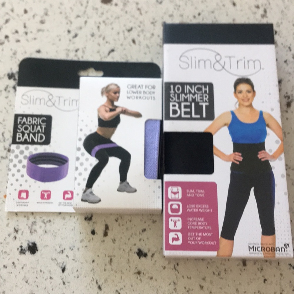 ❤️NEW!❤️ Workout Bundled Slimmer Belt & Squat Band